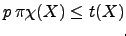 $ p\,\pi\chi (X) \le t(X)$