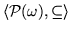 $\langle{\cal P}\/(\omega),{\subseteq}\rangle $